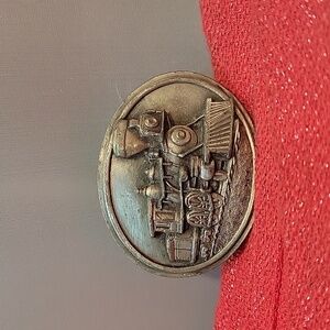 1984 Bergamot Brass Works Train Belt Buckle